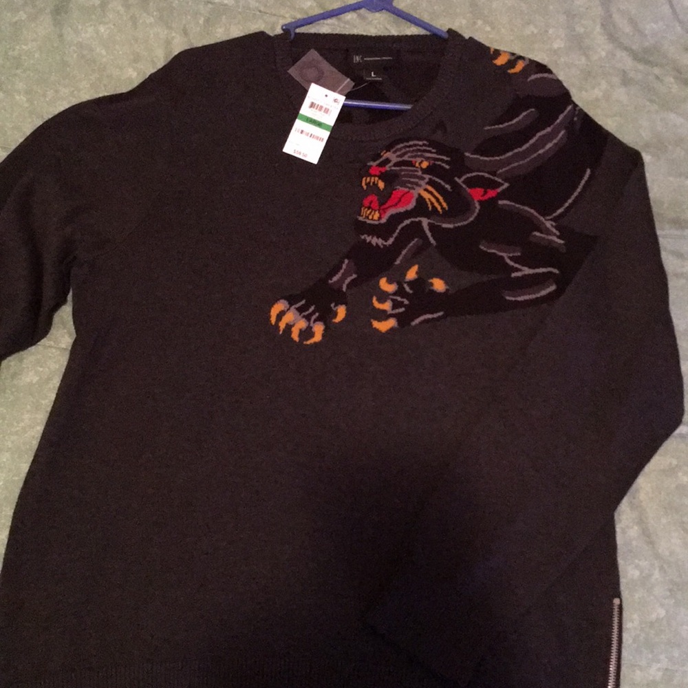 INC grey sweater